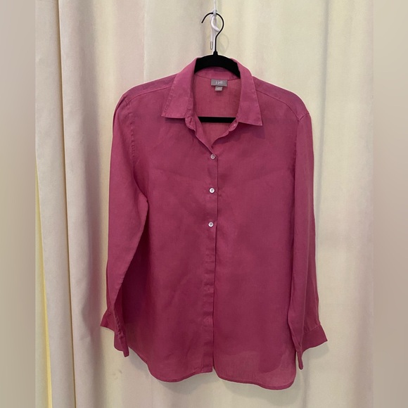 J. Jill Tops - J Jill Women’s Everyday Linen Button-Front Long Sleeve M Lightweight Airy Shirt